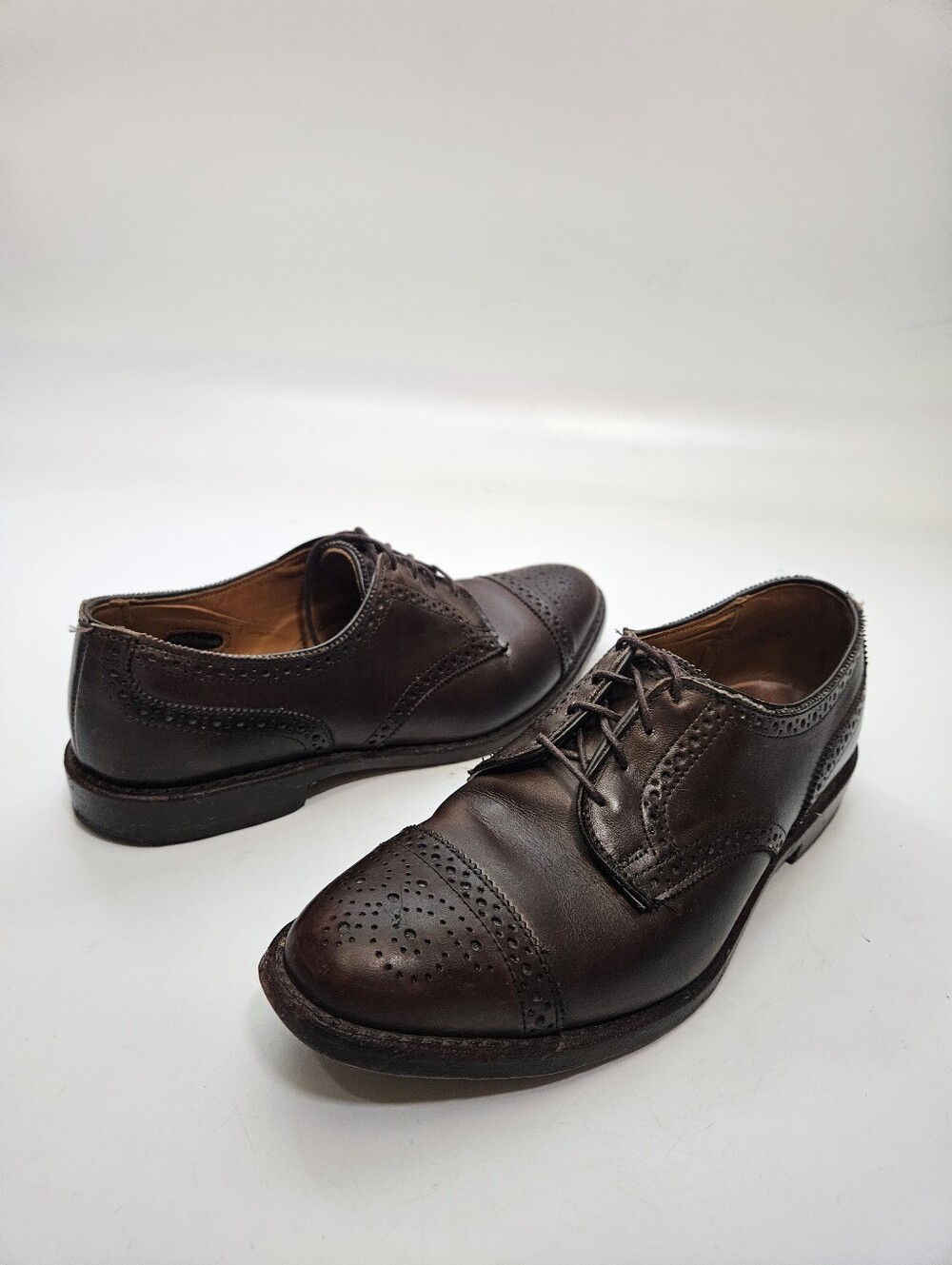 Allen Edmonds Sanford 5367 Brown Brogue Derby Shoes Men's 7 D